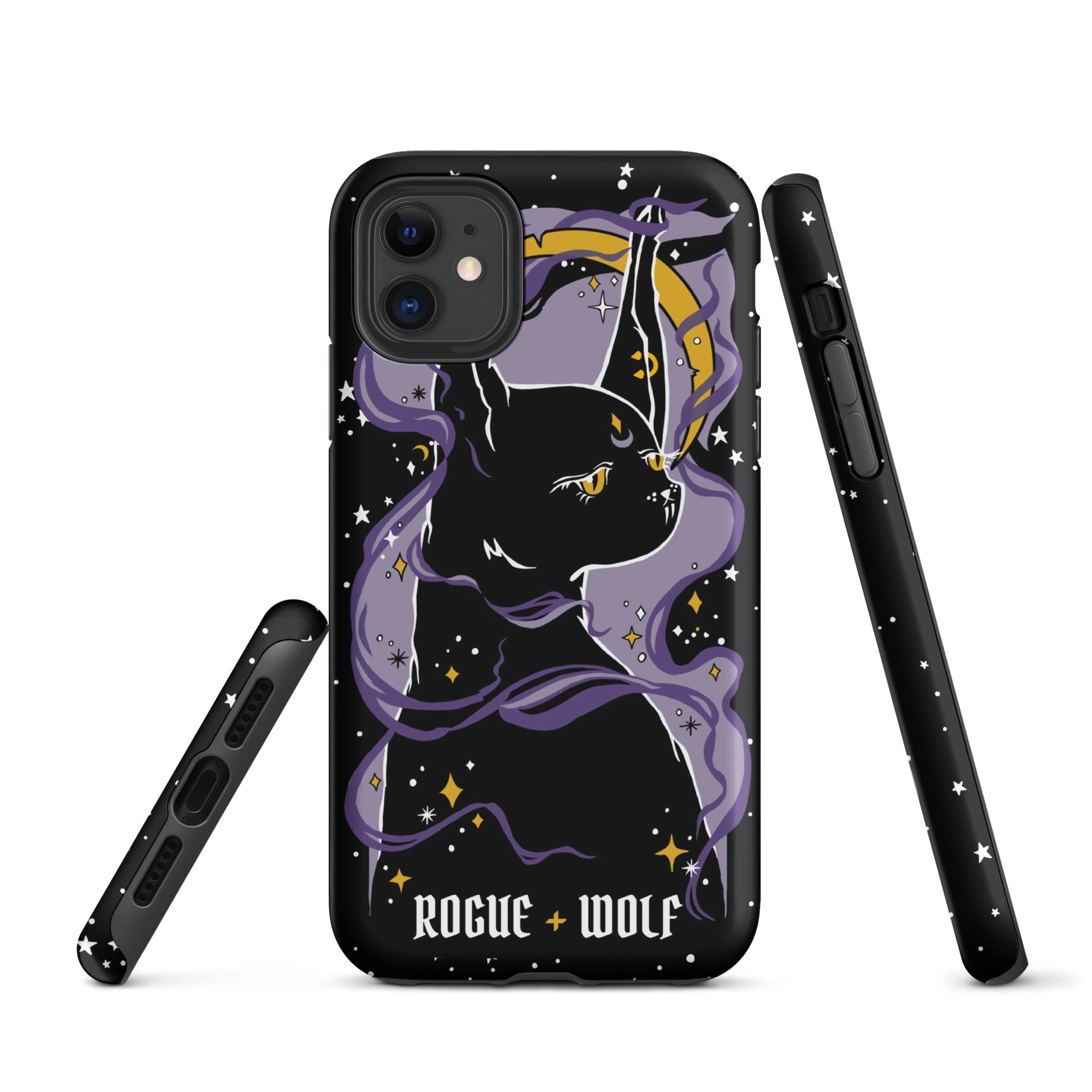 Hexen Kätzchen Handyhülle: Magisch schützend, gothisch cool – Dein iPhone-Style mit Kratzschutz!
